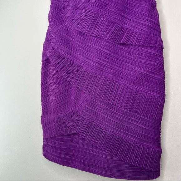 BCBGMaxAzria Jorie Violet Purple Short Mini Dress Layered Tulle Homecoming 4 - Picture 5 of 10
